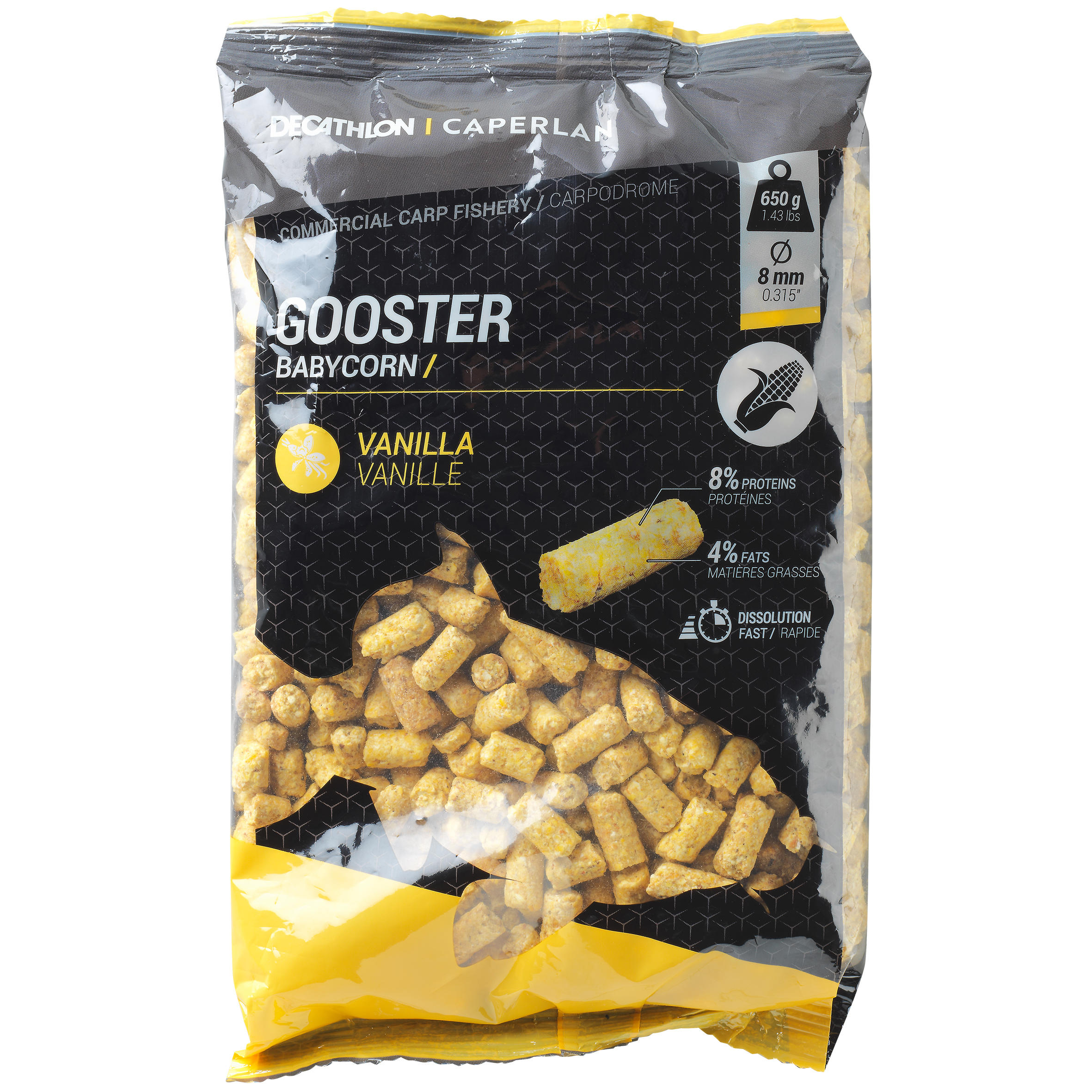 CAPERLAN Pelety Gooster BBC 8 mm 0,7 kg vanilka na lov kapra na plávanú 700 g · záber 4
