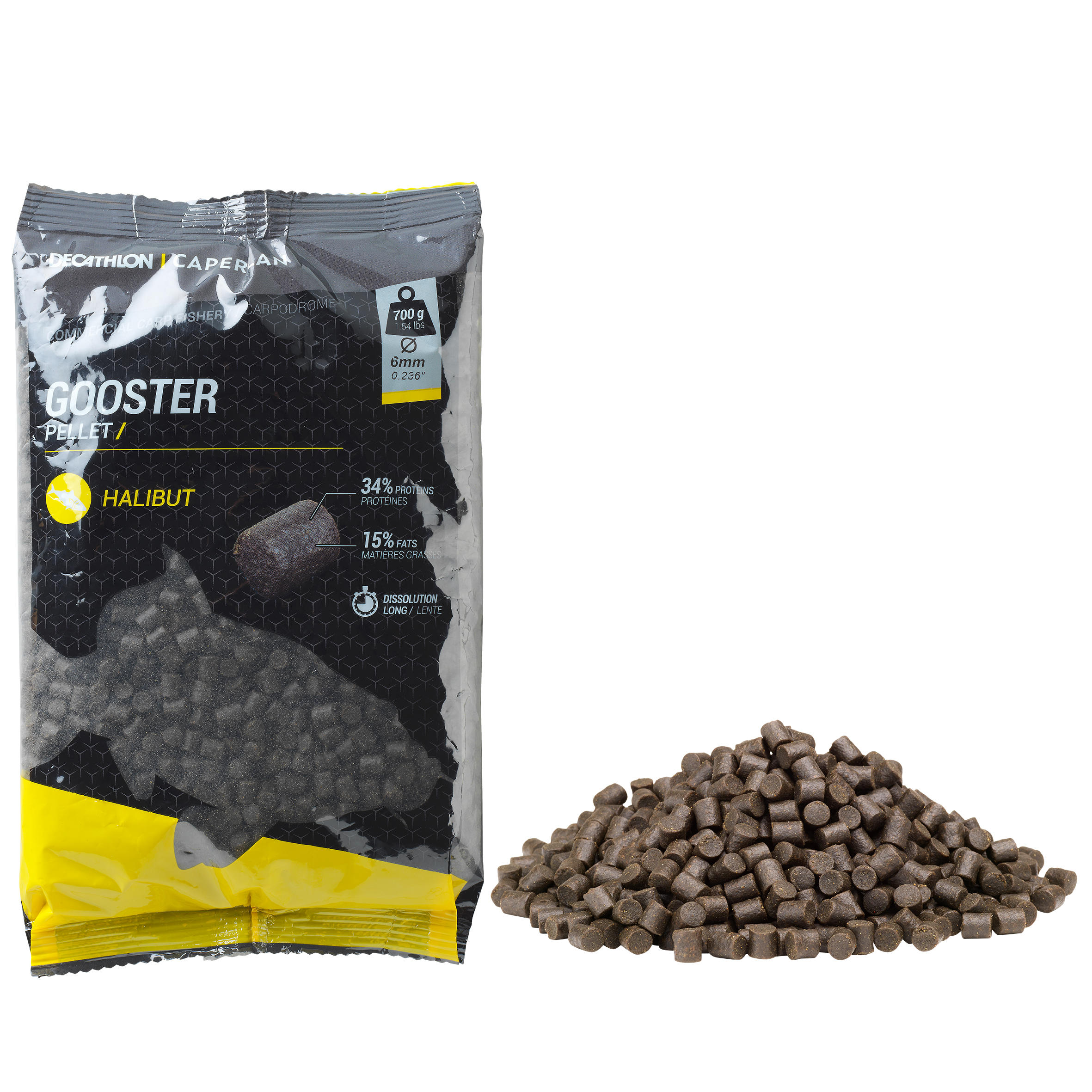 Gooster Karpmete Pellet Halibut 6mm 0,7kg