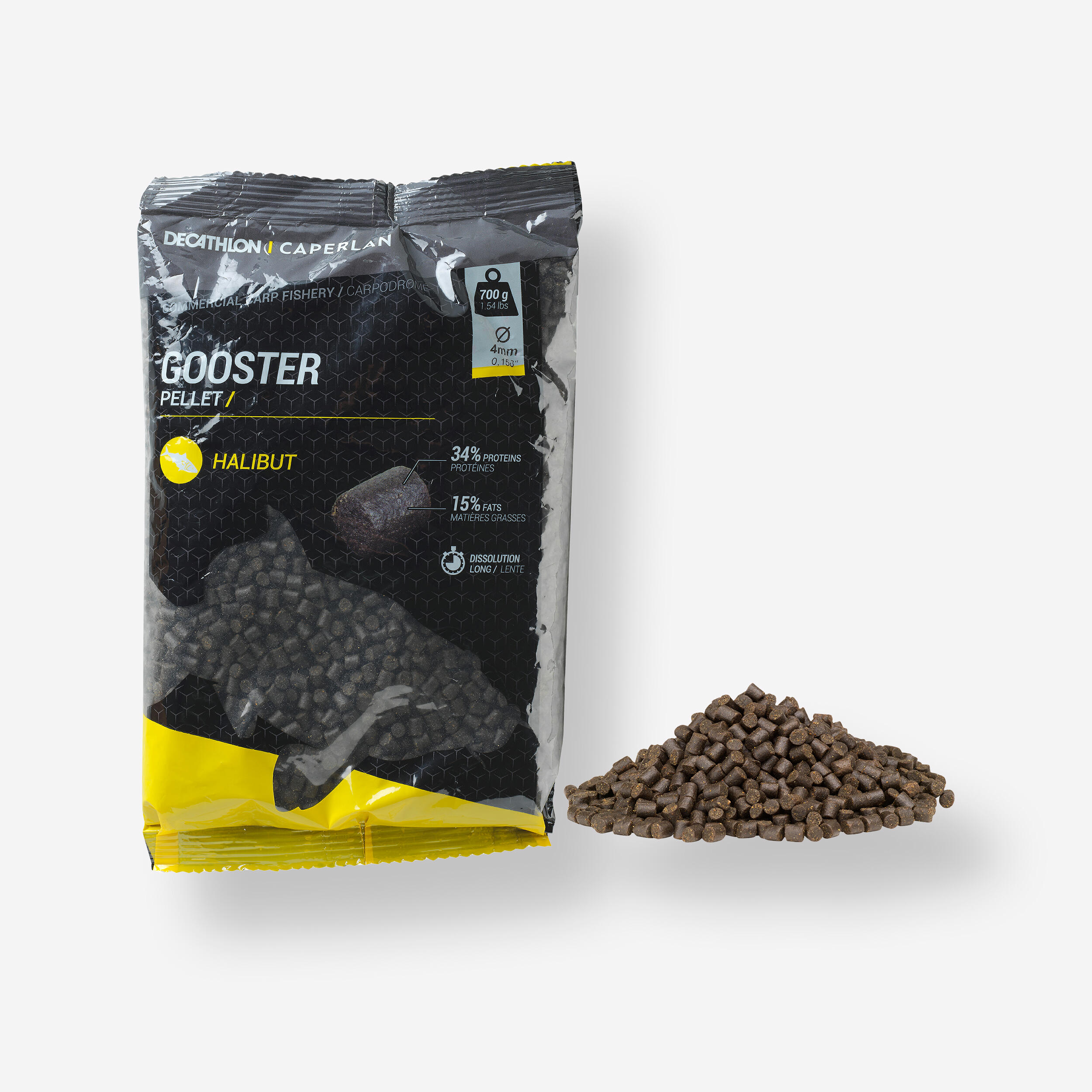 Caperlan - Gooster Pellet Halibut 4mm 0,7kg Pour La Pêche De La Carpe Au Coup - Pellets - Peche - Marron - 700g - Decathlon