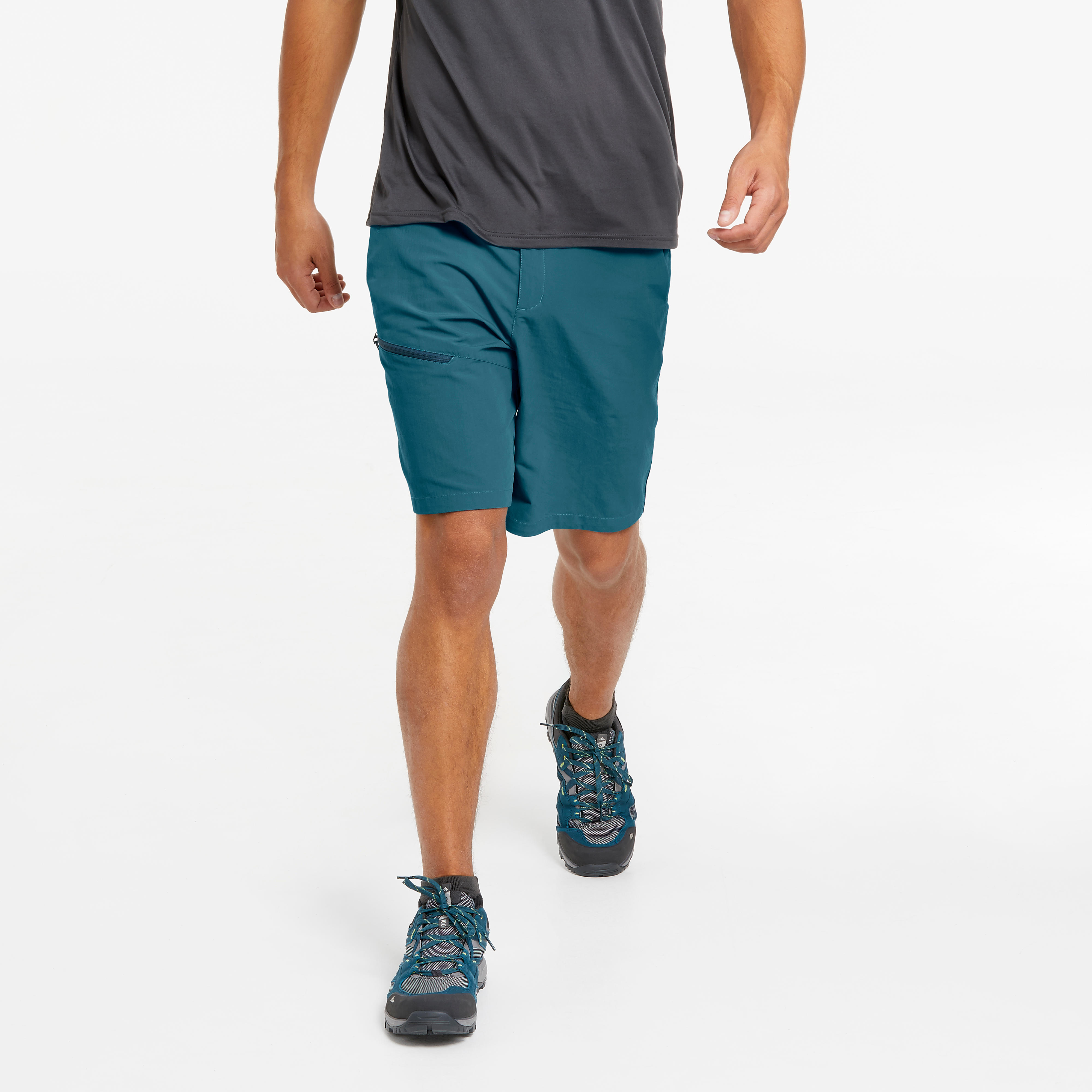 

Men's Hiking Shorts MH100 - Petrol Blue -  By QUECHUA | Decathlon