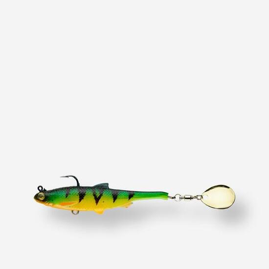 LEURRE SOUPLE SHAD A PALETTE PÊCHE AUX LEURRES ROACHSPIN 70 FIRETIGER
