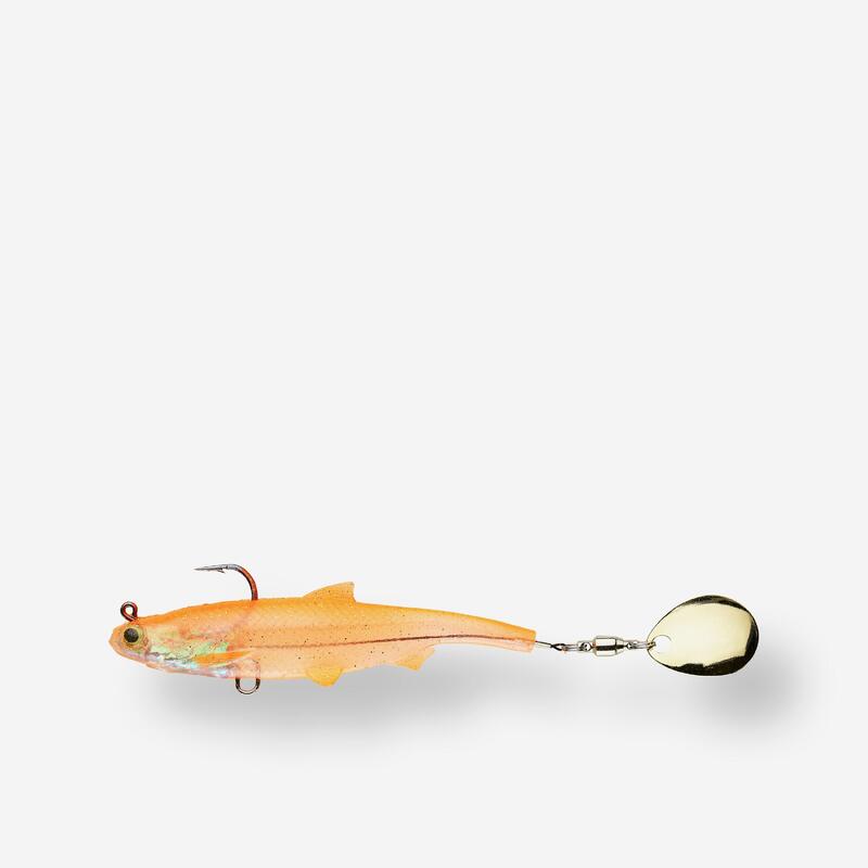 SEÑUELO FLEXIBLE SHAD CON PALETA PESCA CON SEÑUELOS ROACHSPIN 70 NARANJA