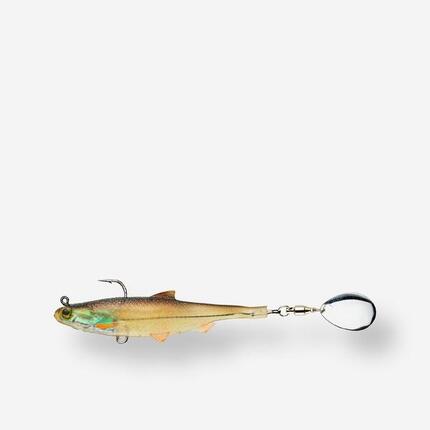 LEURRE SOUPLE SHAD A PALETTE PÊCHE AUX LEURRES ROACHSPIN 70 FIRETIGER
