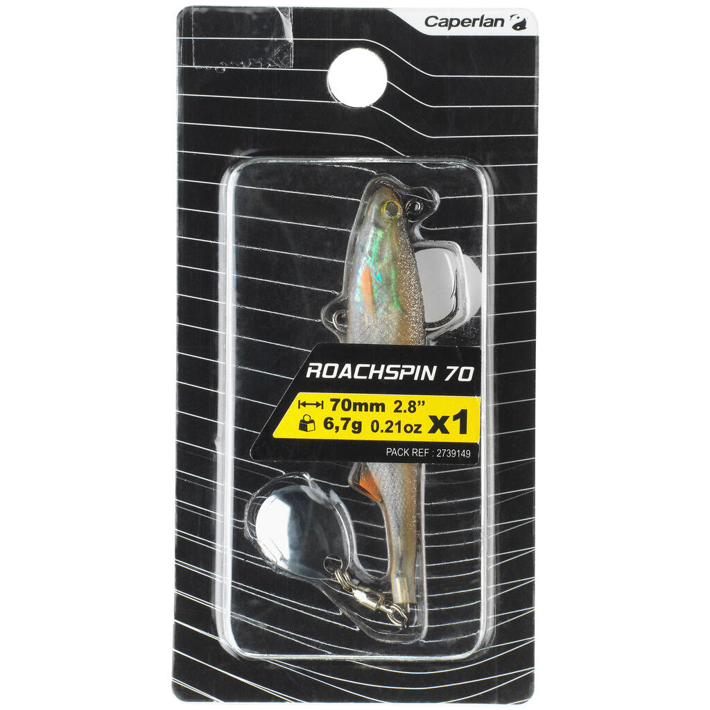 LURE FISHING ROACHSPIN 70 BLUE BACK BLADED SHAD SOFT LURE
