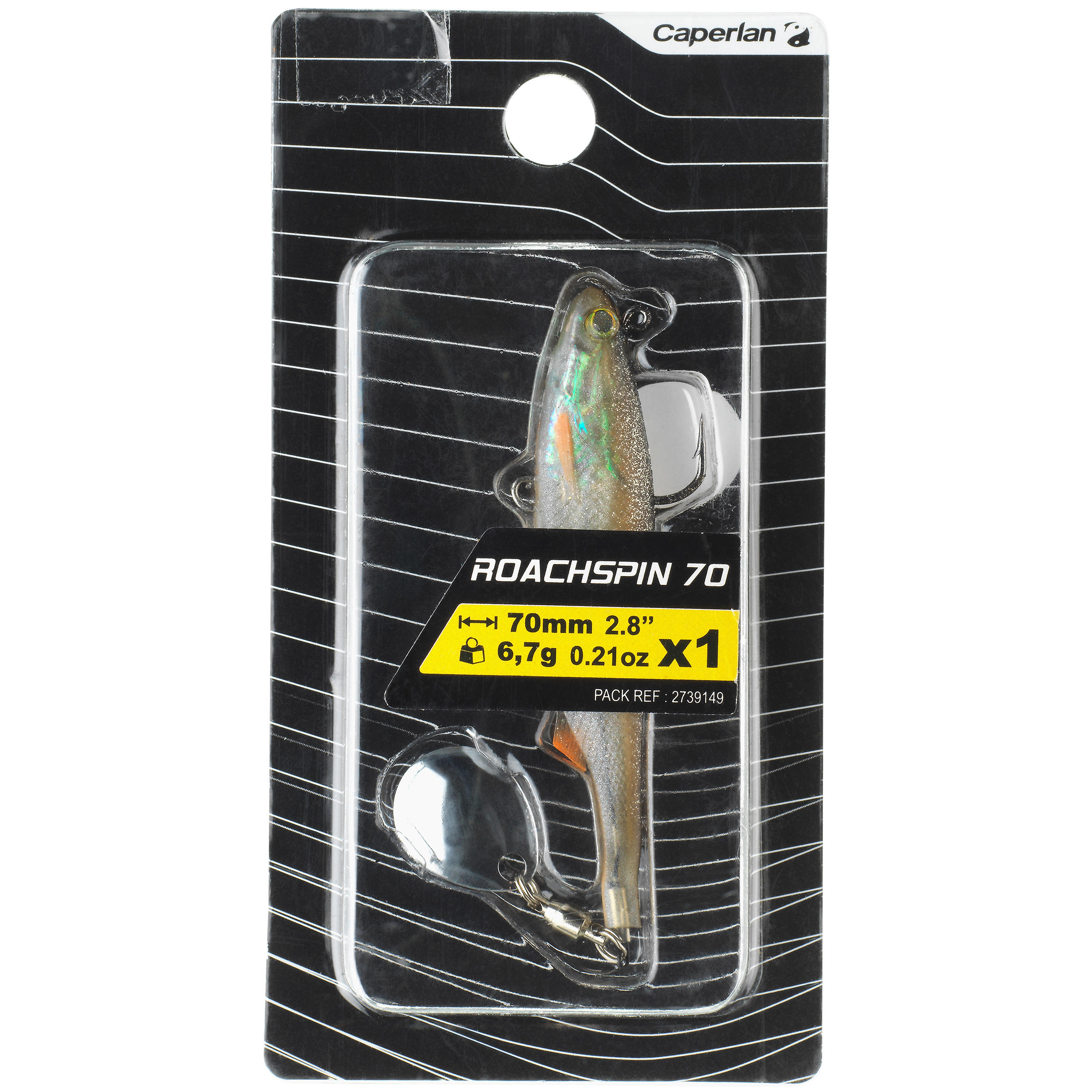 Soepel kunstaas Shad met blaadje voor kunstaasvissen Roachspin 70 voorn 2/3