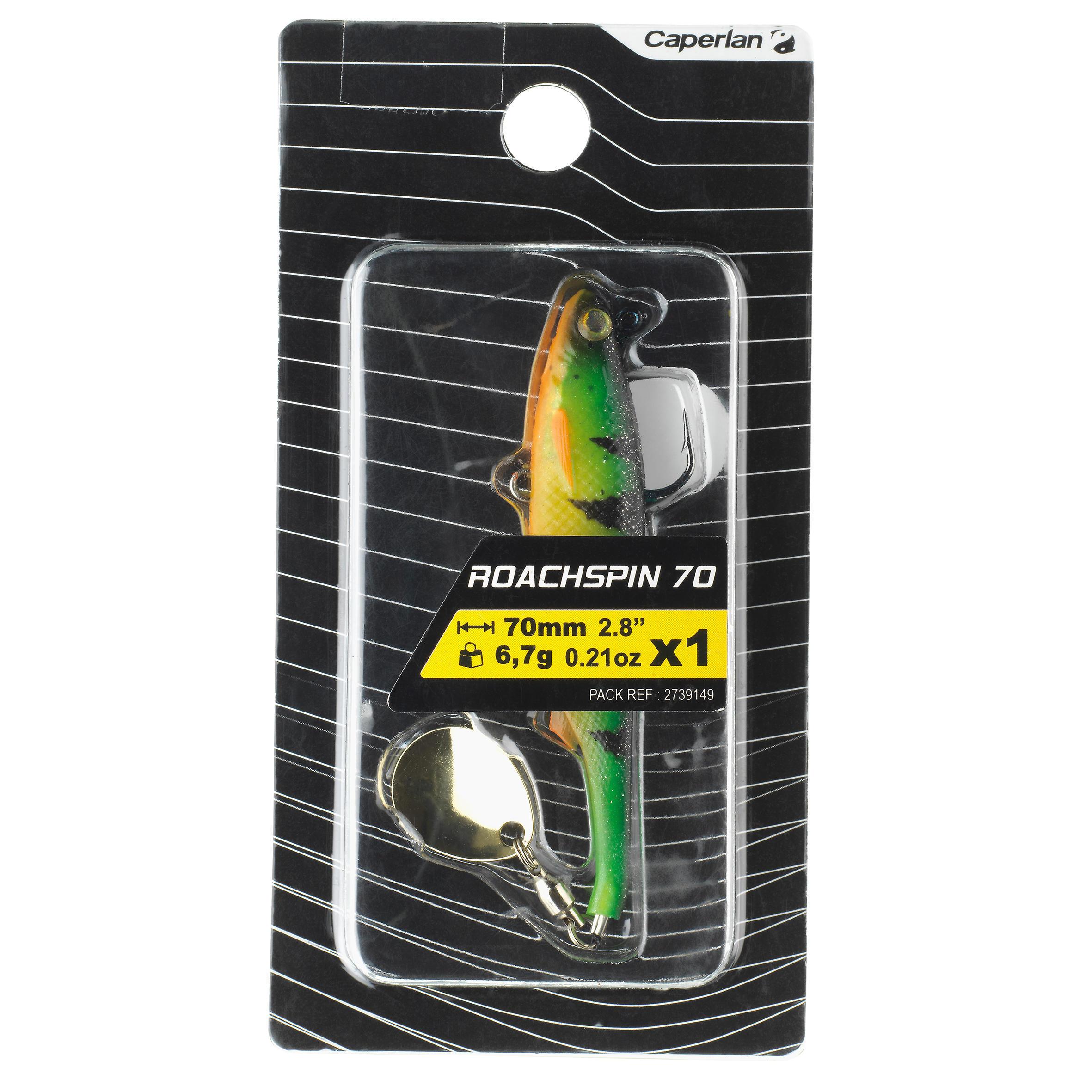 LEURRE SOUPLE ALOSE À PALETTE PÊCHE AUX LEURRES ROACHSPIN 70 FIRETIGER - CAPERLAN