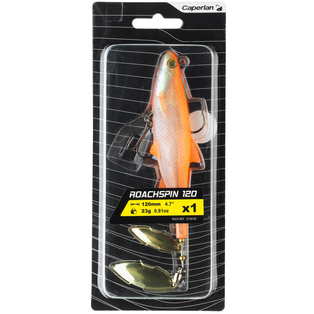 ROACHSPIN 120 פיתיון רך משונן דמוי אלוזה לדיג עם פיתיונות מלאכותיים - כחול שחור