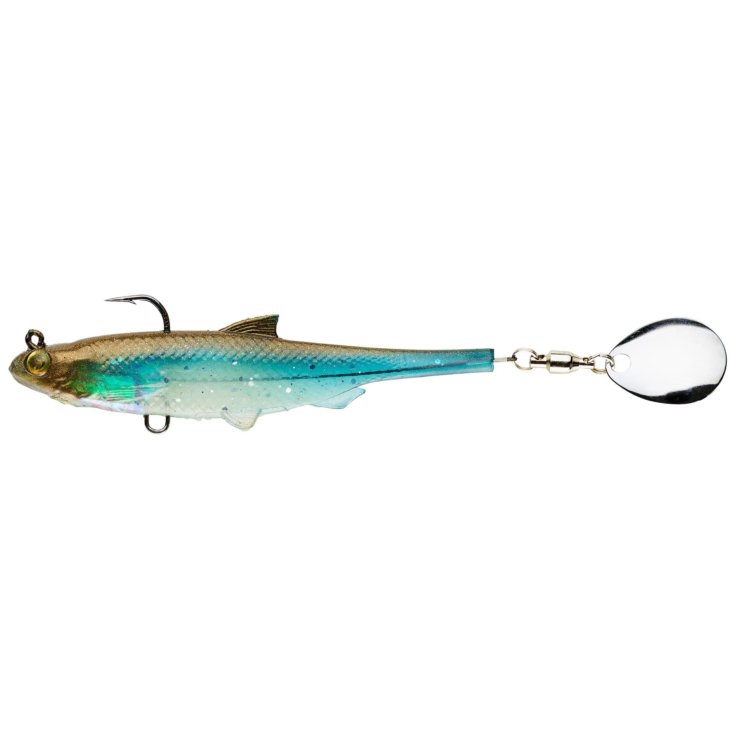 CAPERLAN LURE FISHING ROACHSPIN 70 BLUE BACK BLADED SHAD SOFT LURE