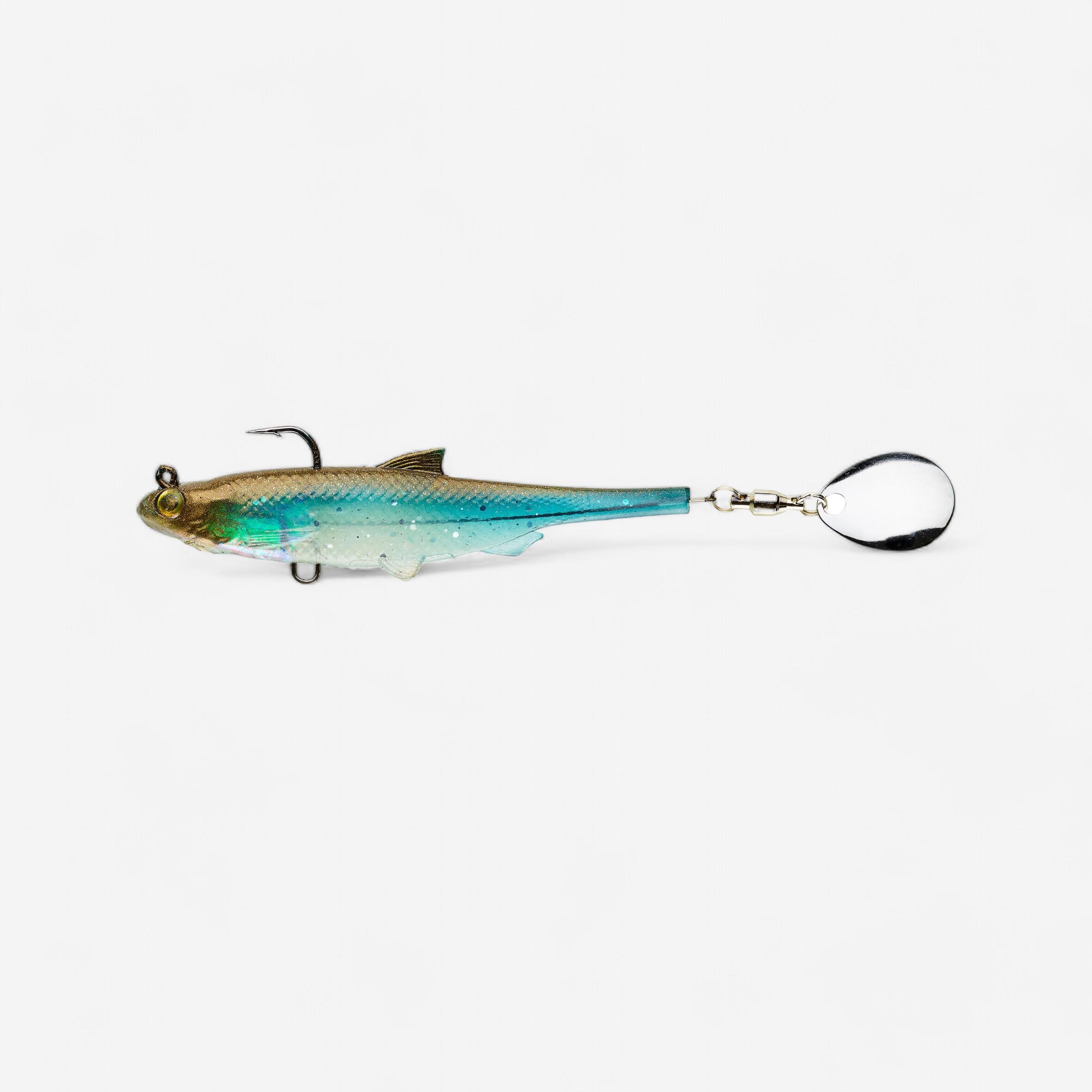 Decathlon | Artificiale morbido pesca shad ROACH 70 azzurro |  Caperlan