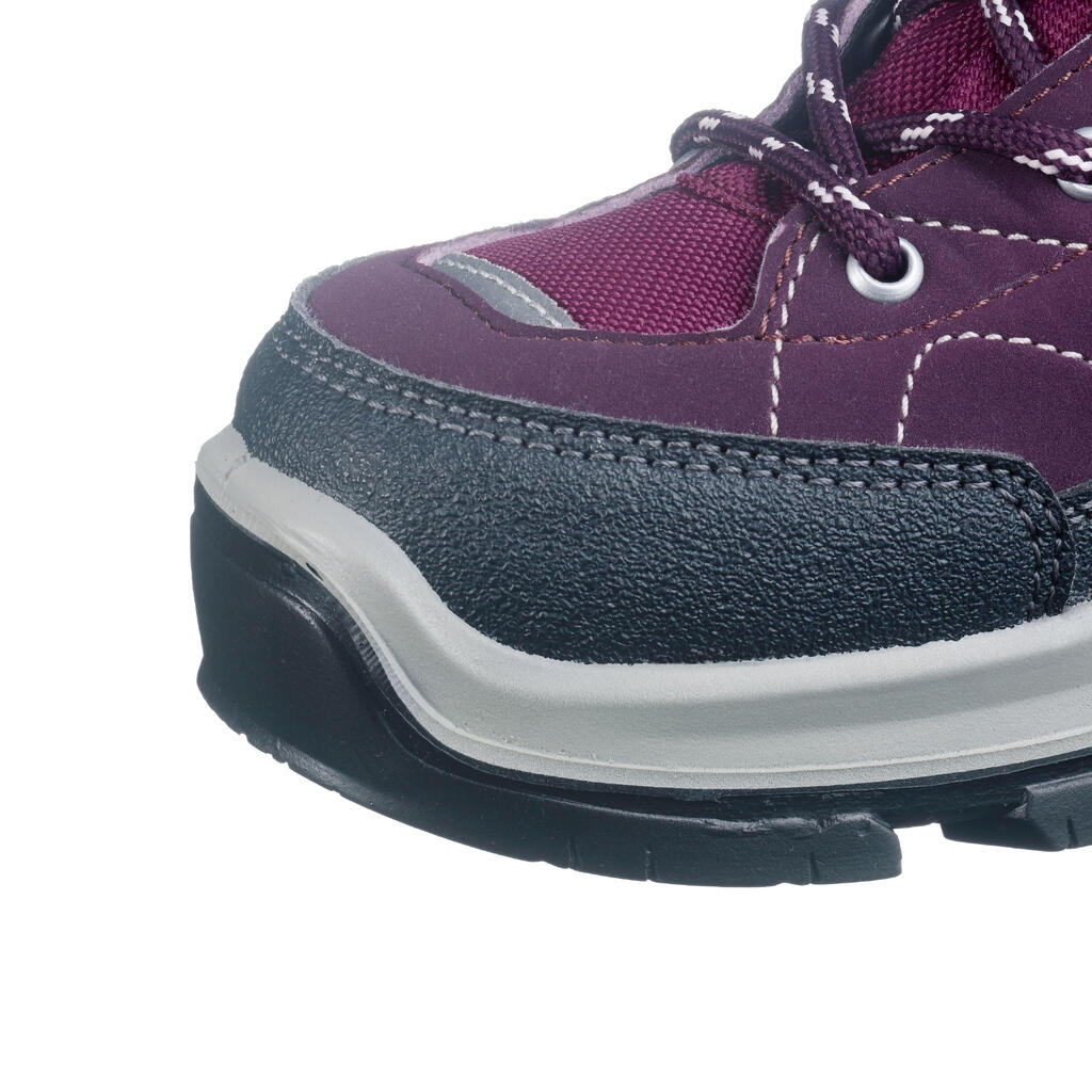 Detská turistická obuv MH500 Mid nepremokavá fialová