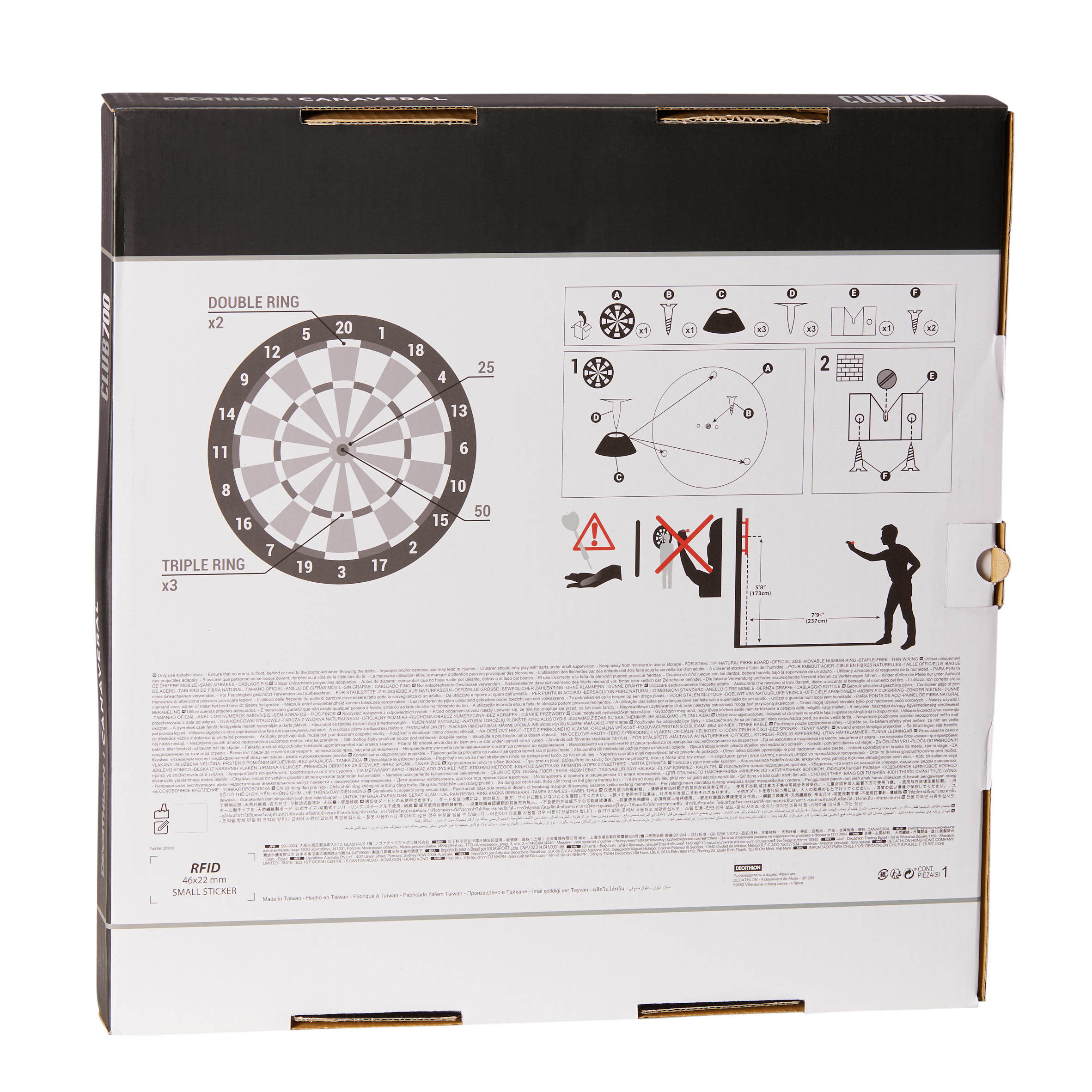 Steel Tip Dartboard - Club 700 - CANAVERAL