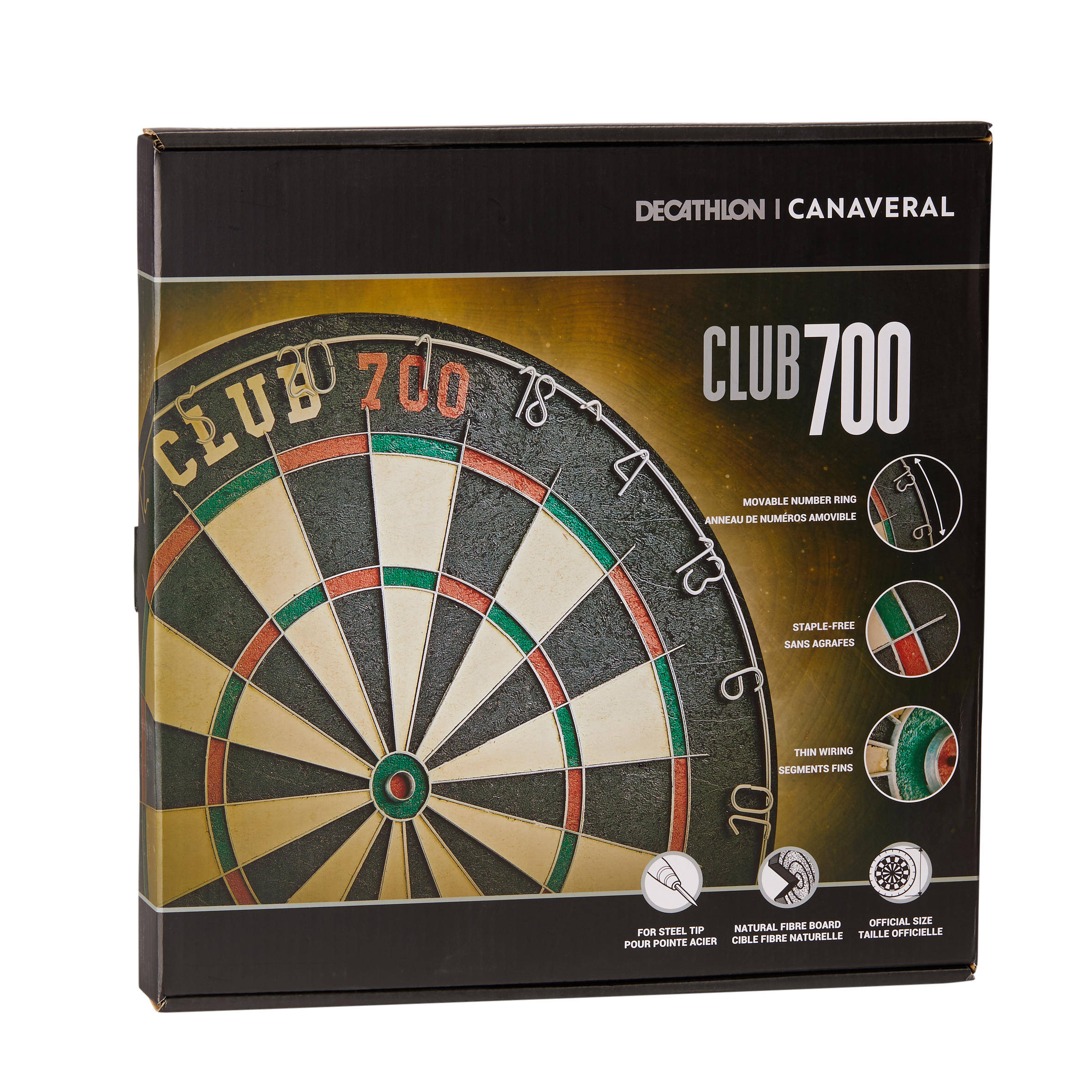 Darts Board Steel Tip Club 700 Black and Red -  4