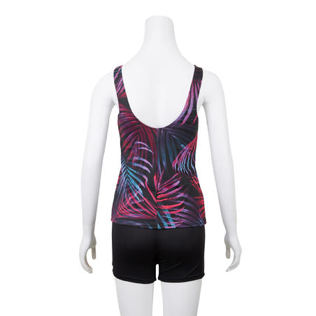 Maillot de bain de natation femme une pièce Heva tankini ond noir