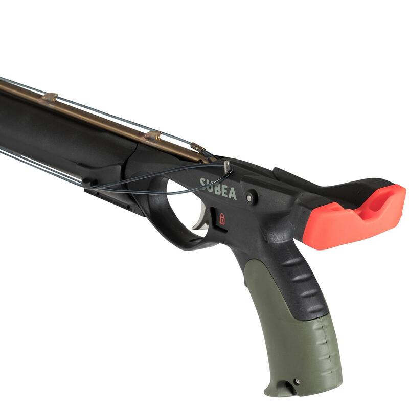 Fusil Gomas Pesca Submarina Subea SPF540 Tubo Hueso Sepia (Cabezal Abierto)