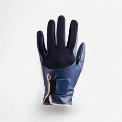 Gants équitation enfant 560 marine et bleu