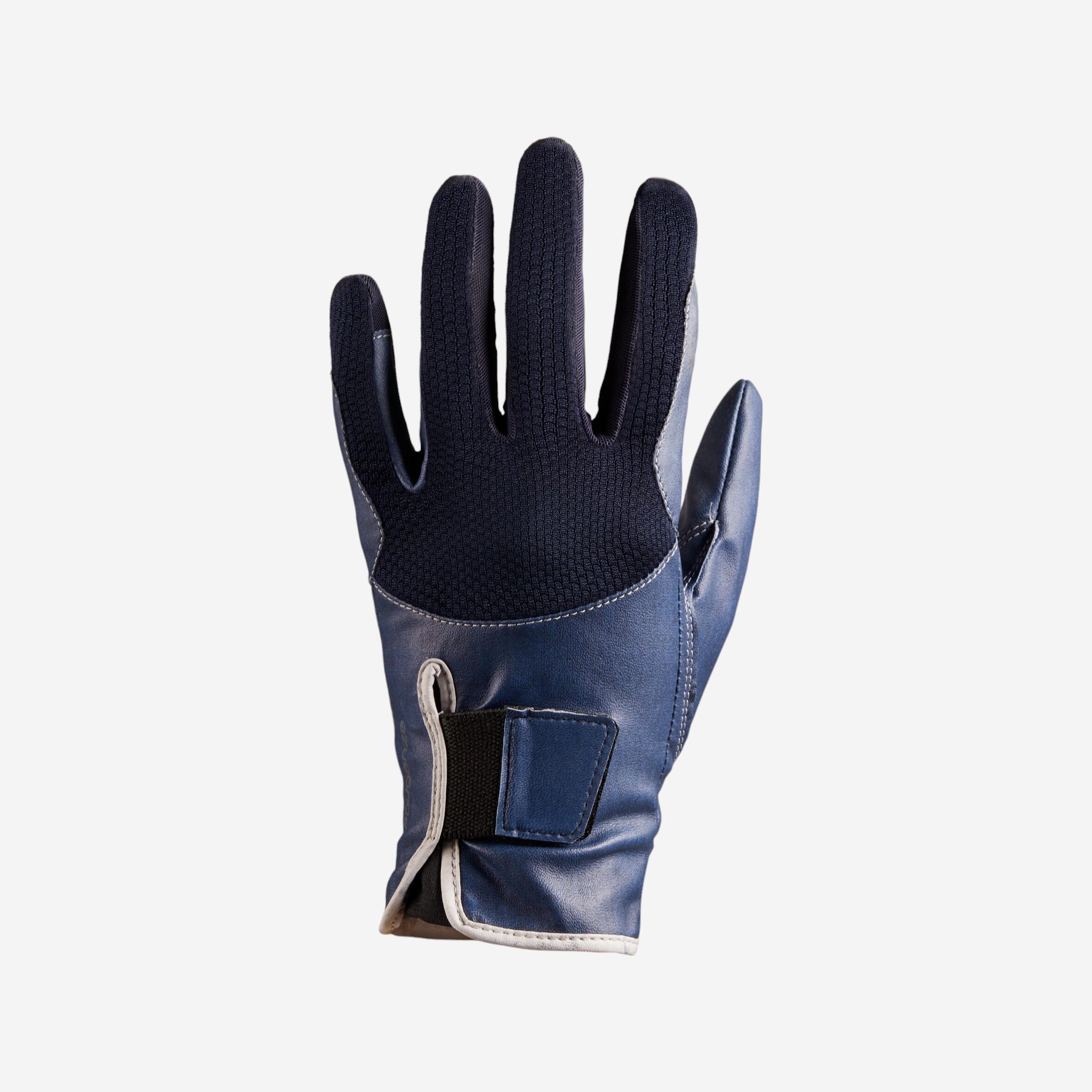 Guanti da equitazione per bambini 560 blu e blu navy