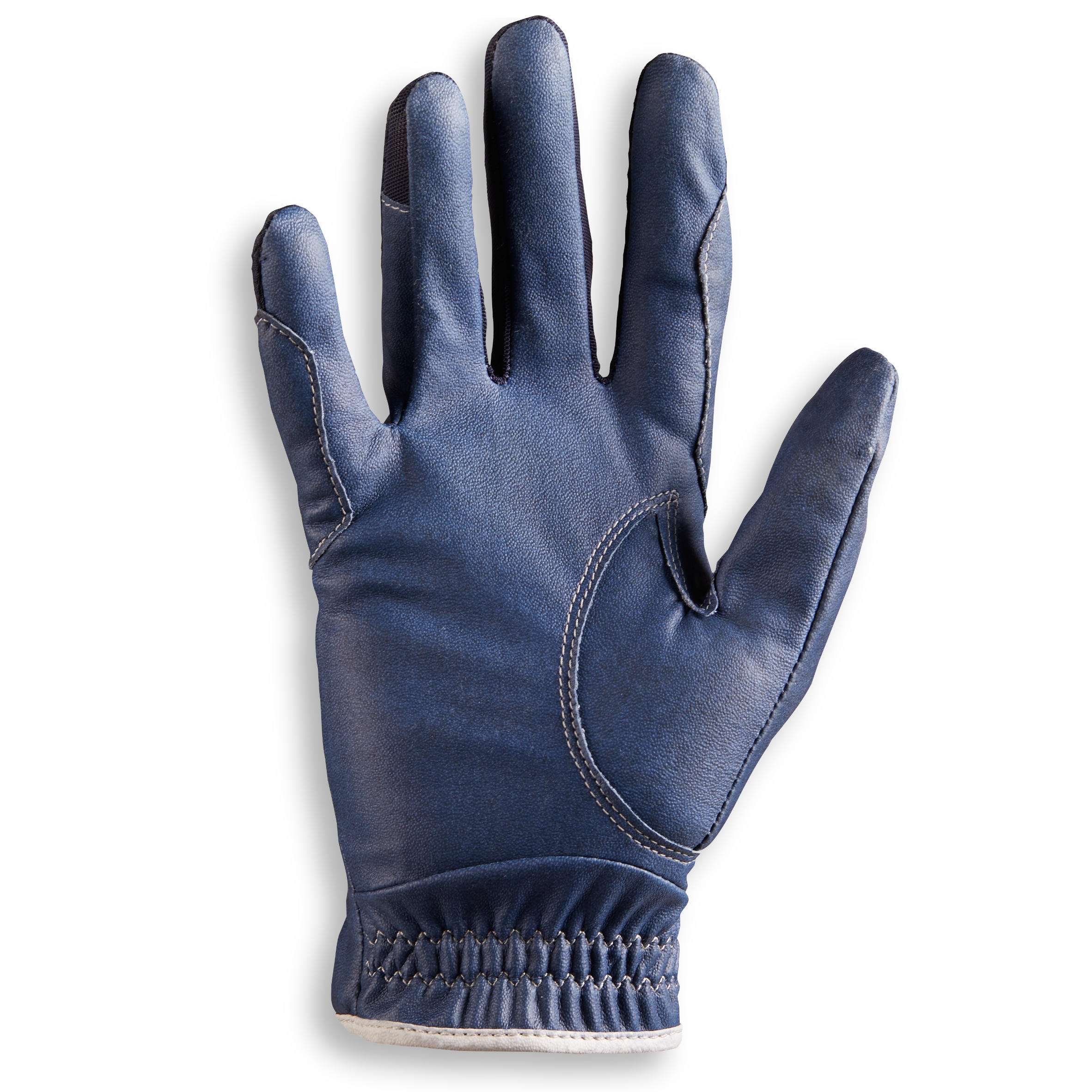 560 Kids Horse Riding Gloves Navy Blue Decathlon