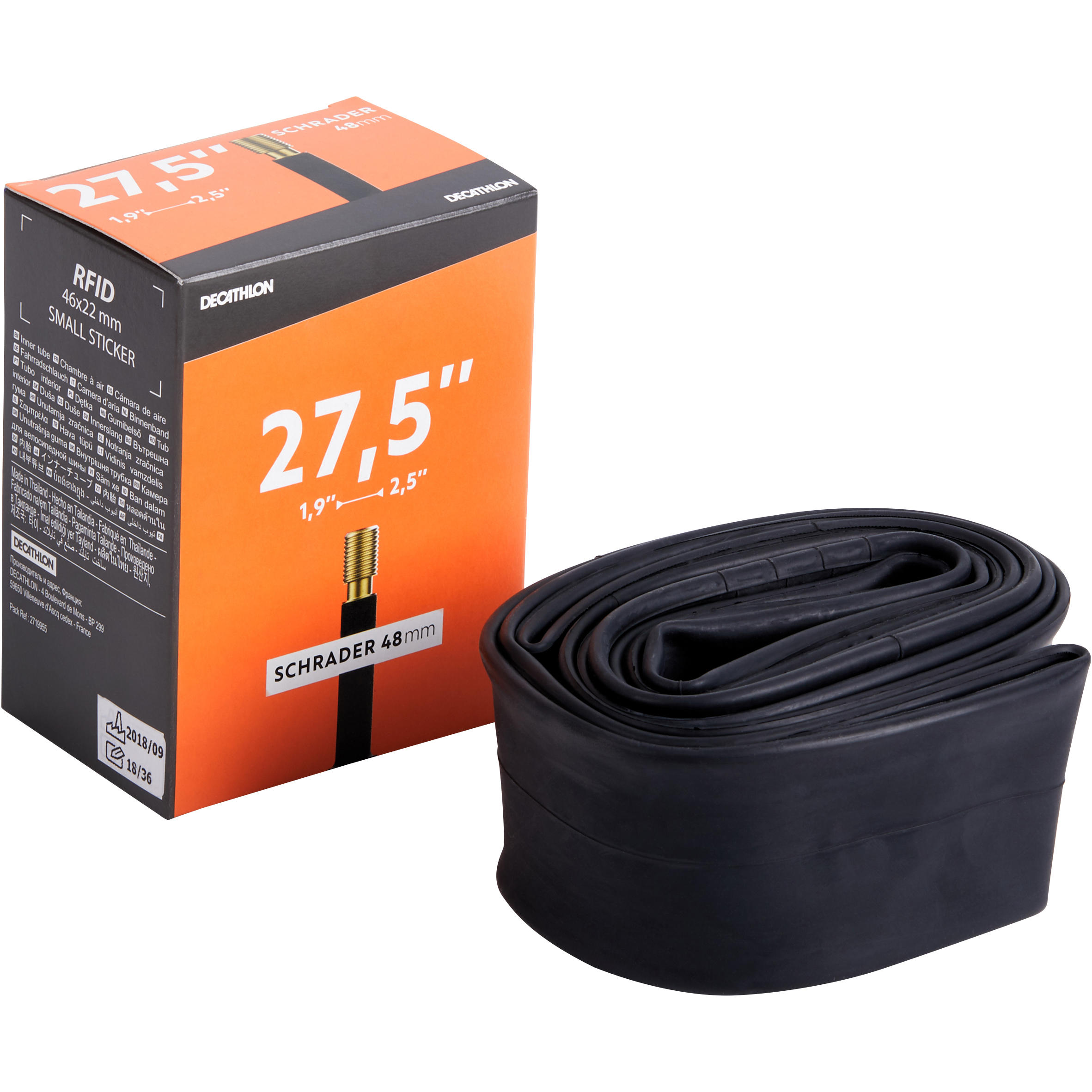 27.5x1.9/2.5 48 mm Schrader Valve Inner Tube - DECATHLON