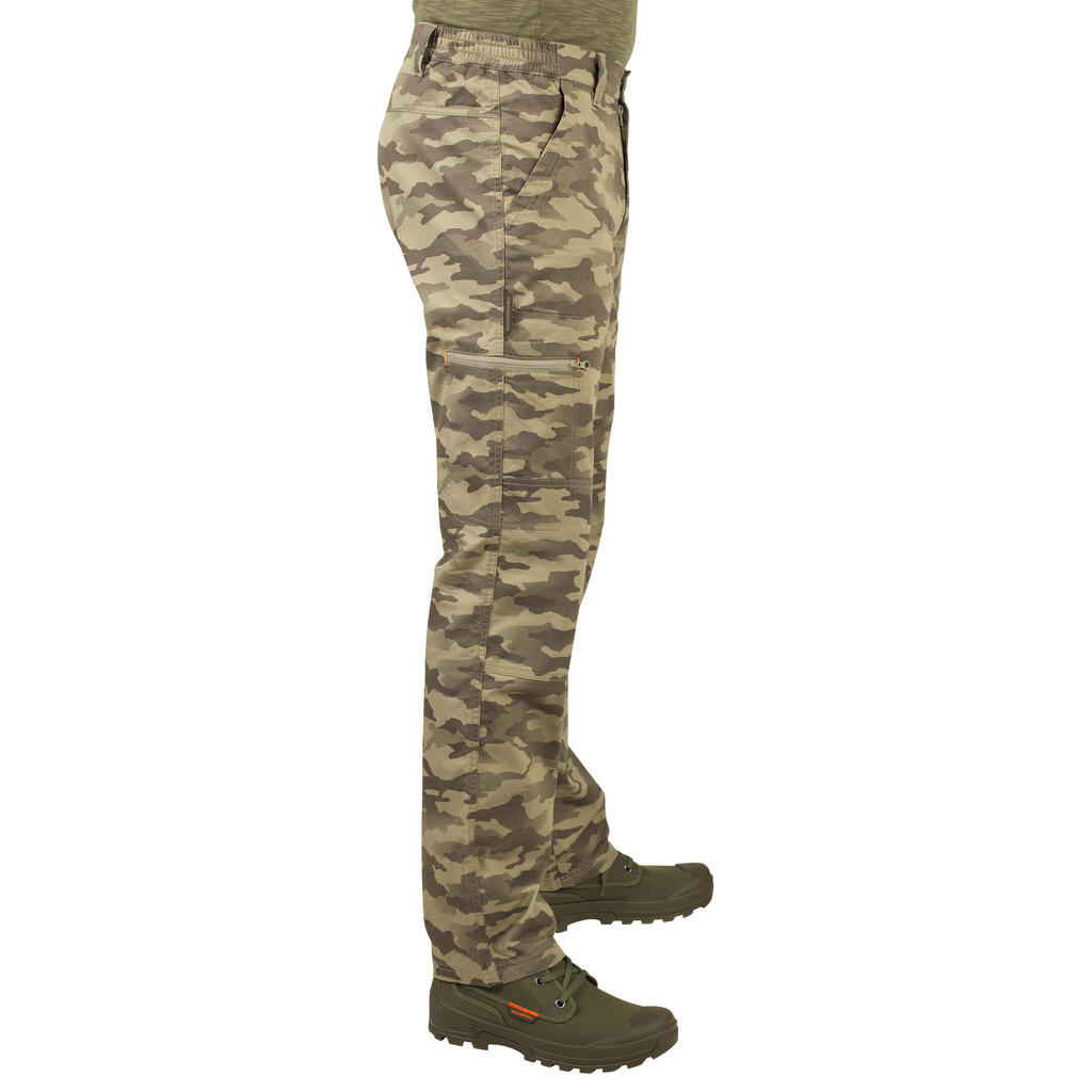 Men's Country Sport Lightweight Trousers - 100 Island Green Camouflage