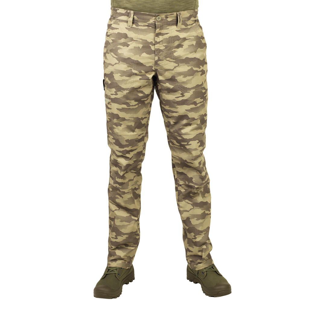 Men's Country Sport Lightweight Trousers - 100 Island Green Camouflage