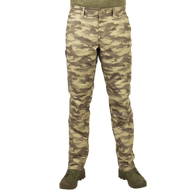 Jagdhose 100 leicht Camouflage grün 