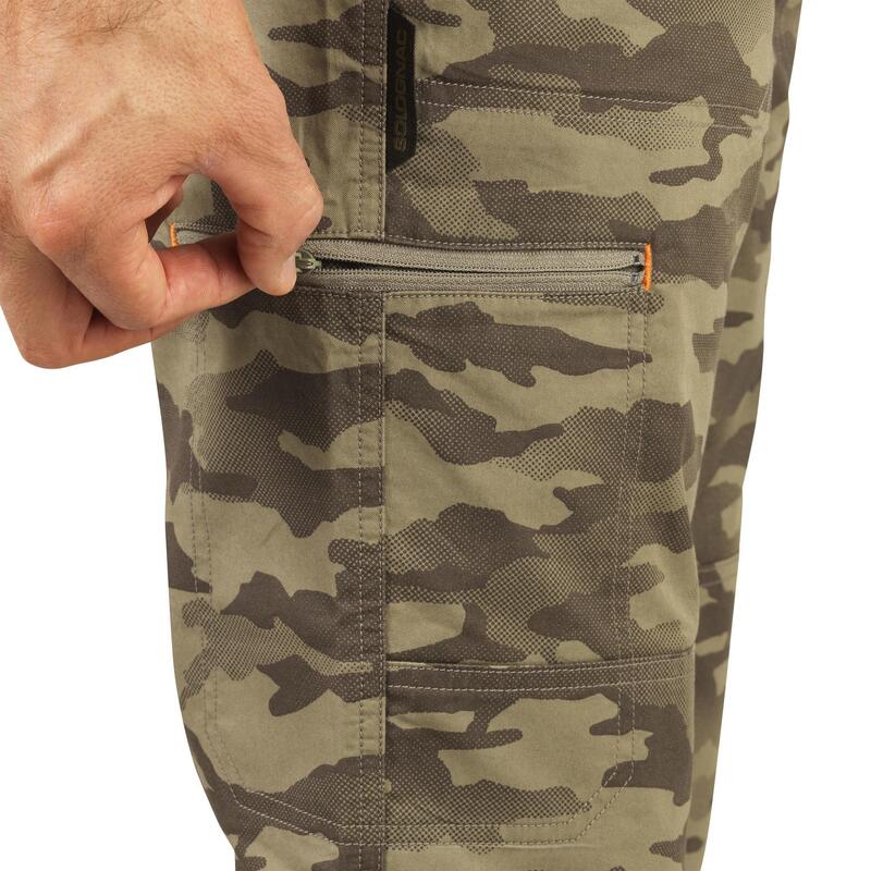 Jagdhose 100 leicht Camouflage grün 