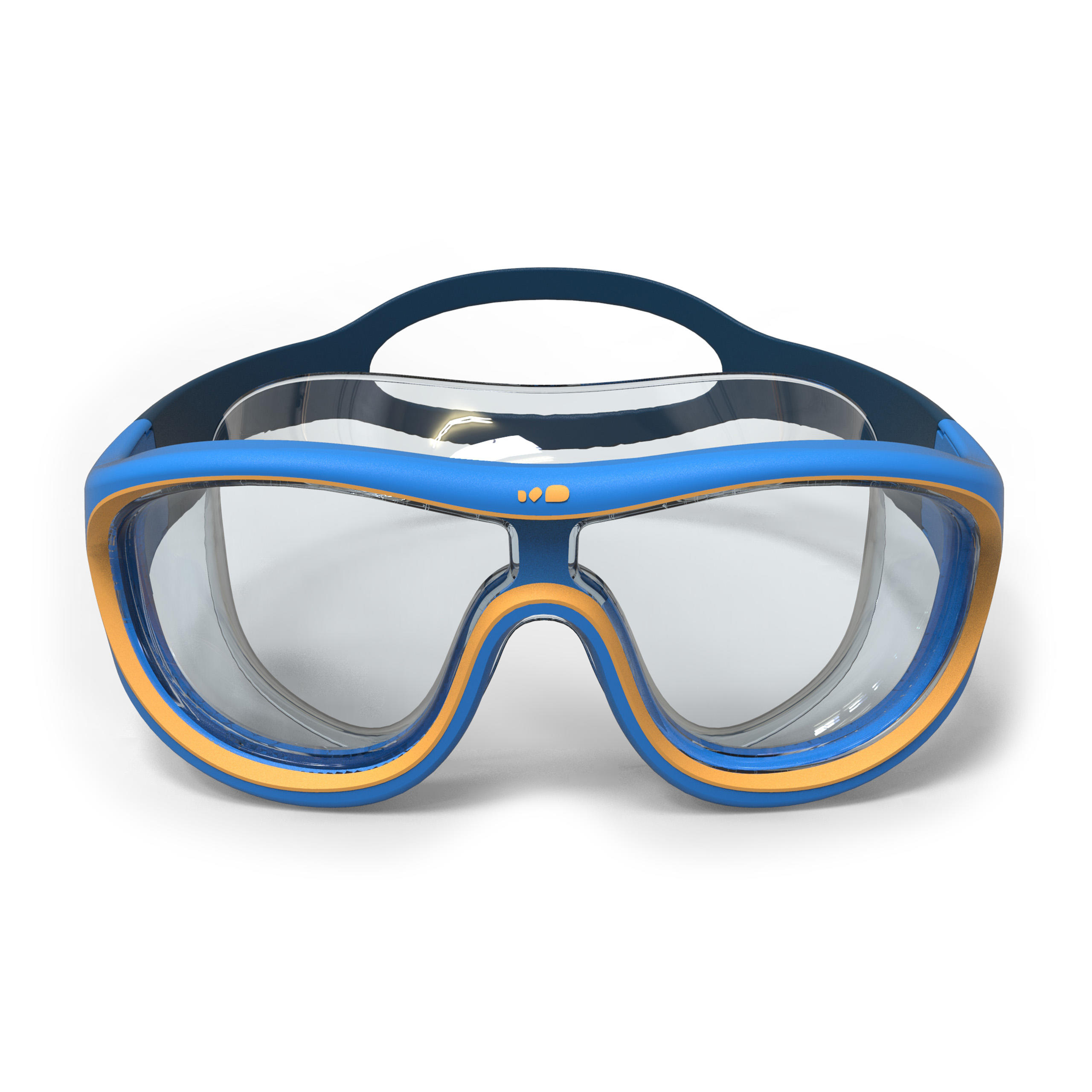 100 SWIMDOW Swim Mask, Size S - Blue Yellow 3/5