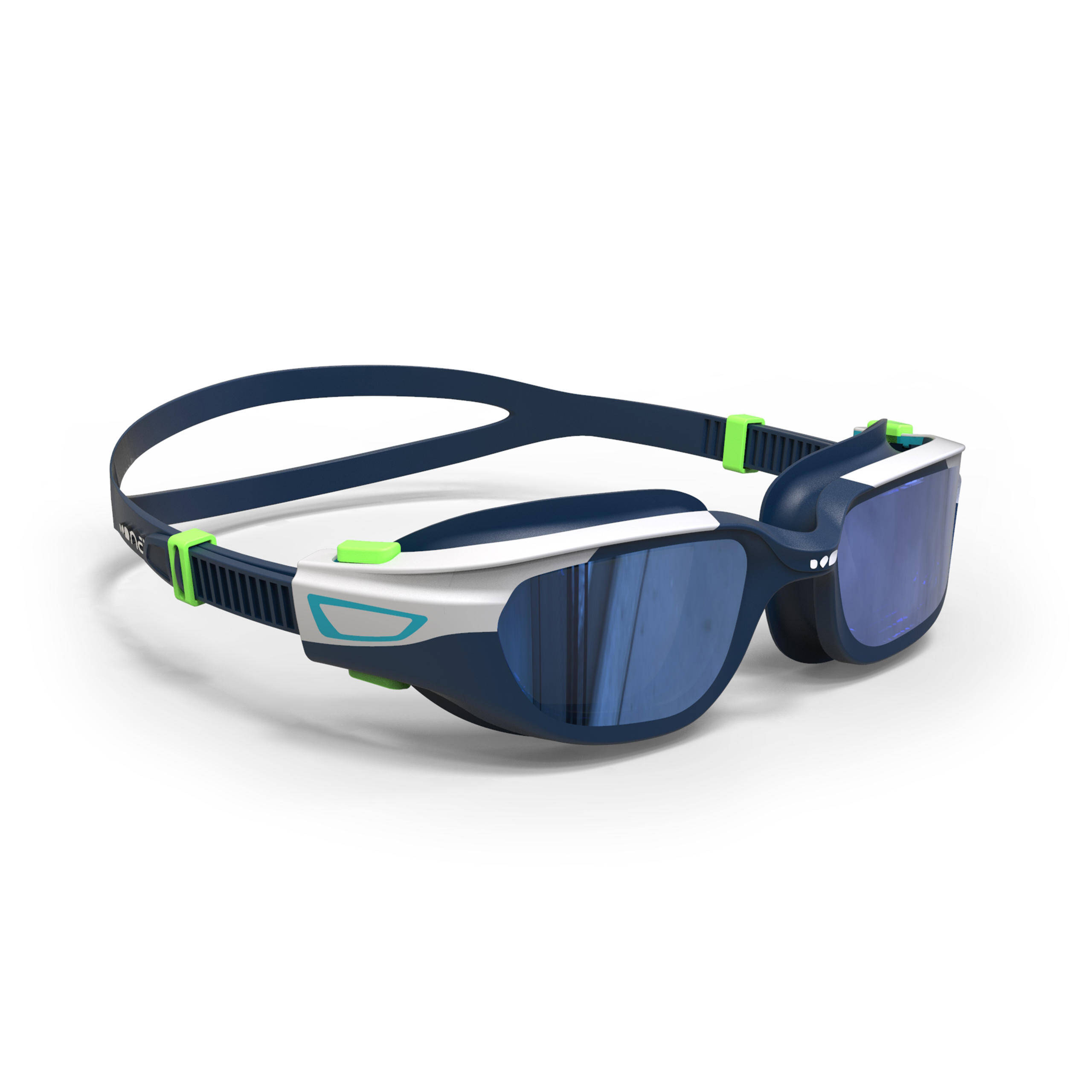 Kids Swimming Goggles UV Protection Anti Fogging Mirror Lenses Spirit White Blue -  1