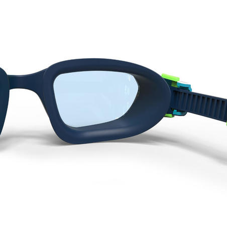 Kacamata Renang 500 SPIRIT, Ukuran L - Biru Hijau, Lensa Clear