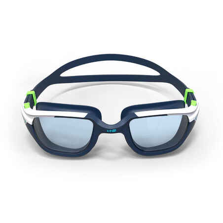Kacamata Renang 500 SPIRIT, Ukuran L - Biru Hijau, Lensa Clear