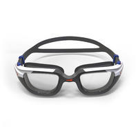 Goggles de natación 500 SPIRIT Talla CH Naranja Azul cristales claros 