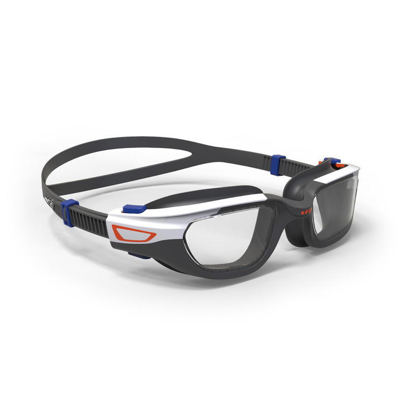 Lunettes de natation 500 SPIRIT Taille P Orange Bleu verres clairs Lunettes de natation 500 SPIRIT Taille P Orange Bleu verres clairs