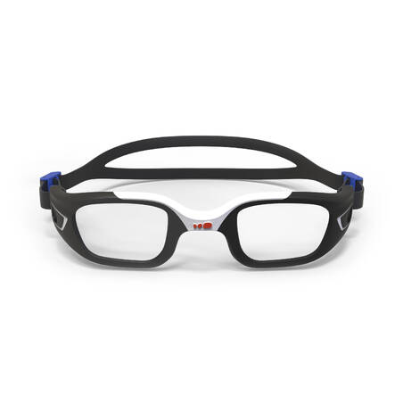 Frame Swimming Goggles Corrective Lenses Shortsightedness Size L SELFIT Black / White
