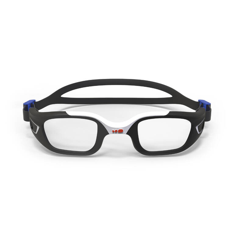 Frame Swimming Goggles Corrective Lenses Shortsightedness Size L SELFIT Black / White