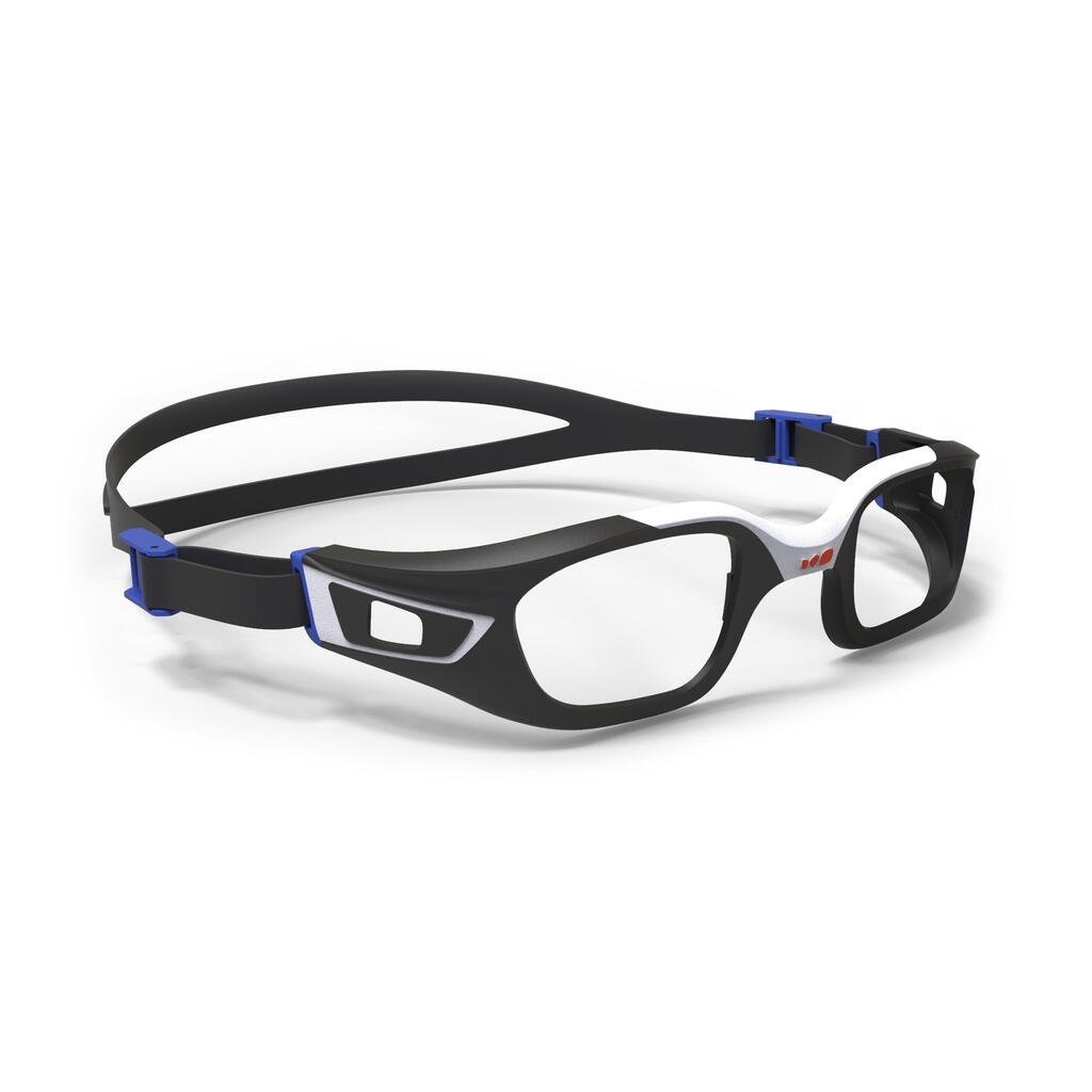 Monture Lunettes de Natation Correctrices Myopie Taille L SELFIT Noir Blans