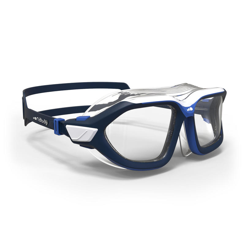 Swimming Mask 500 Active Size L Blue Clear Lenses Nabaiji
