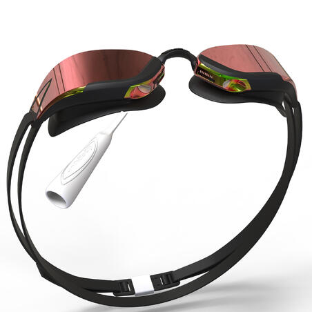 Crno-crvene naočare za plivanje sa sočivima s efektom ogledala B-FAST 900