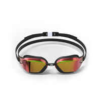 BFAST swimming goggles - Mirrored lenses - Single size - Black red