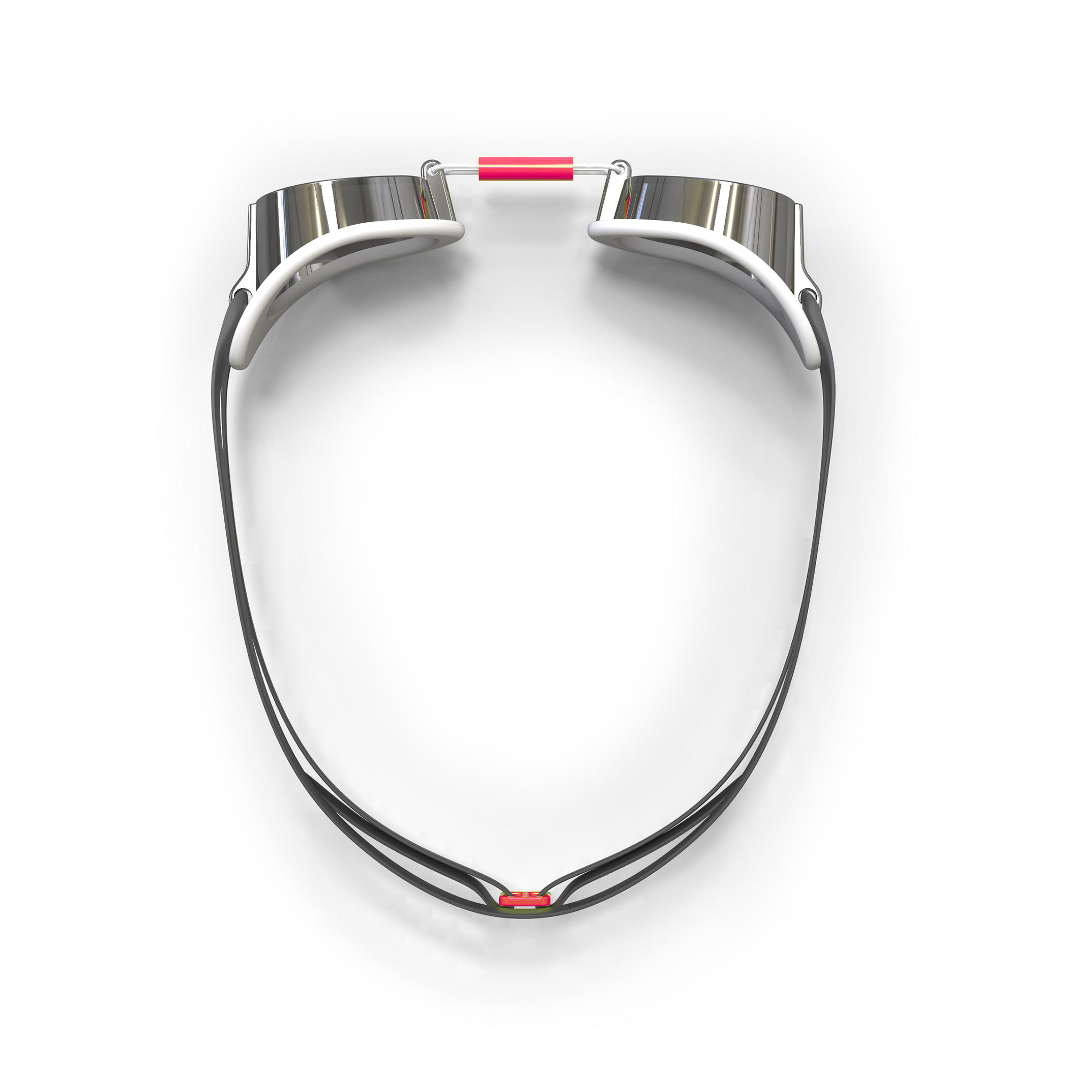 Swimming Goggles Universal Size Mirror Lenses Swedish 900 White Red