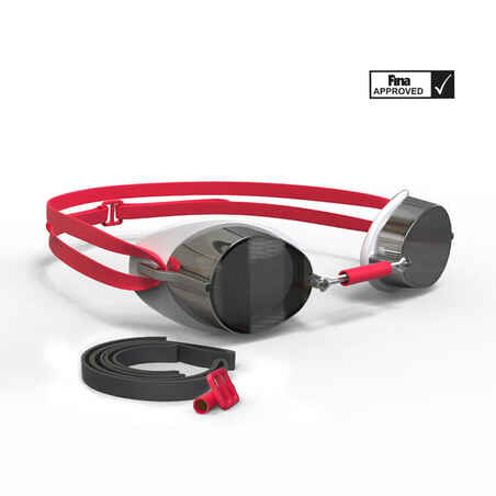SWEDISH swimming goggles - Mirrored lenses - Single size - Black red