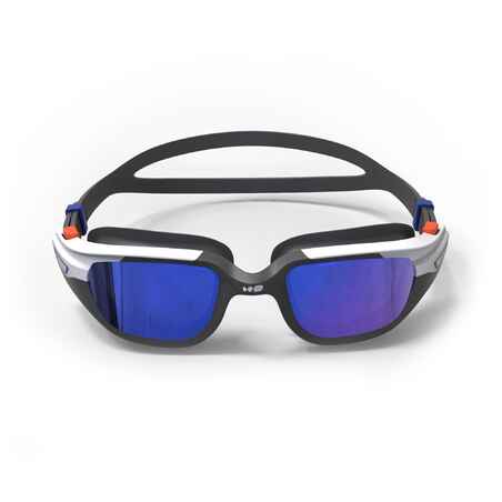 Kacamata Renang 500 SPIRIT, Ukuran S - Jingga Biru, Lensa Mirror