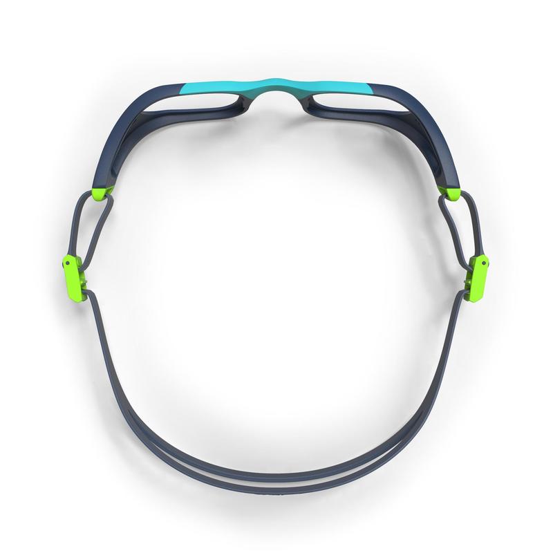 green swimming goggles
