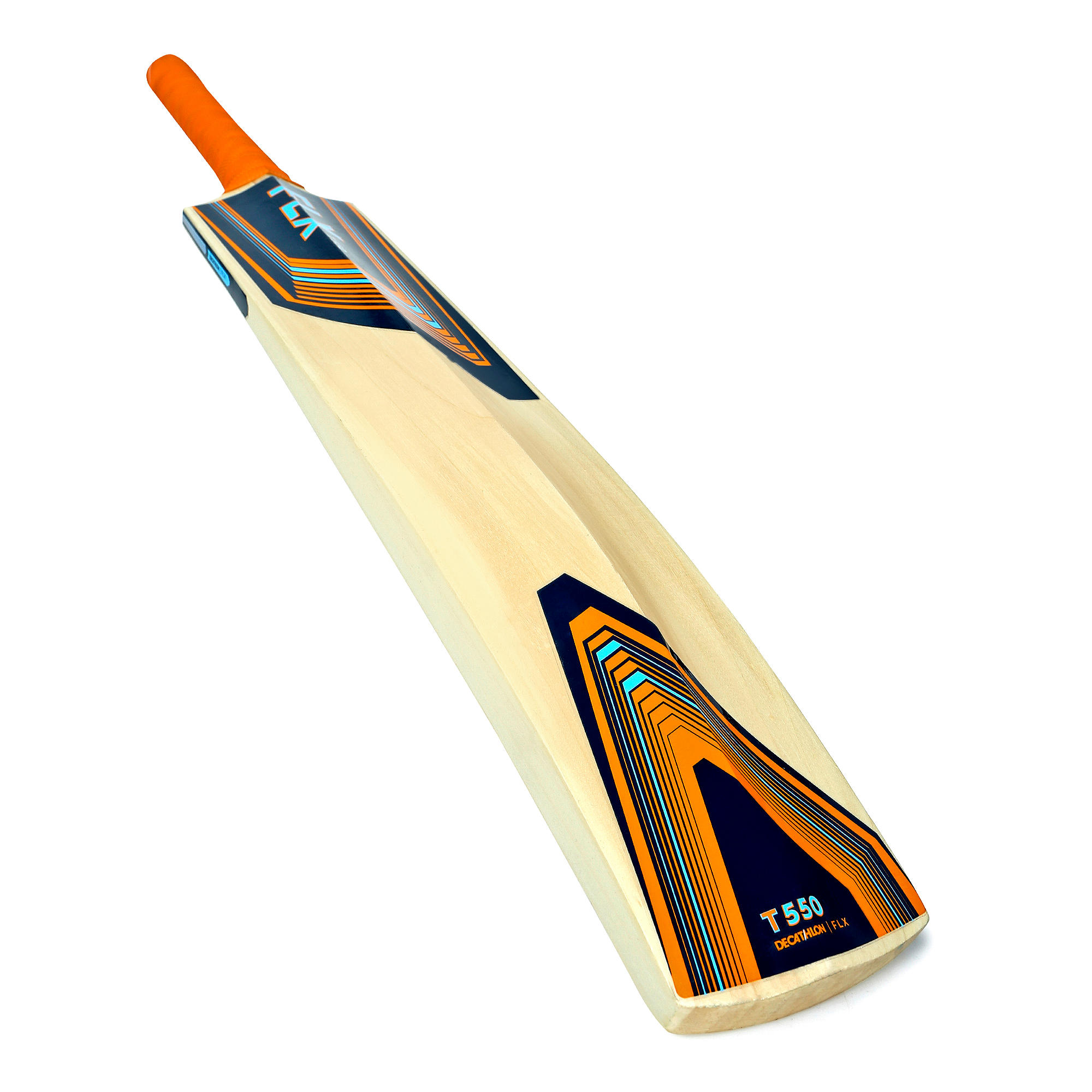 

T550 Size  Kashmir Poplar Cricket Bat Orange -  By FLX | Decathlon