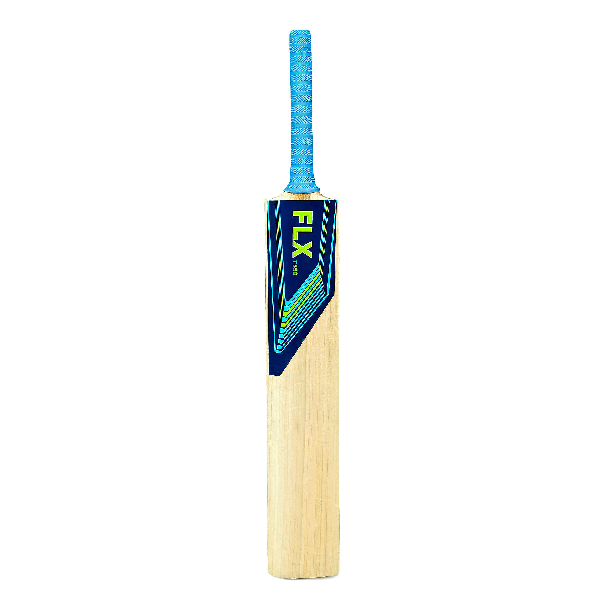 

T550 Size  Kashmir Poplar Cricket Bat Light Blue -  By FLX | Decathlon