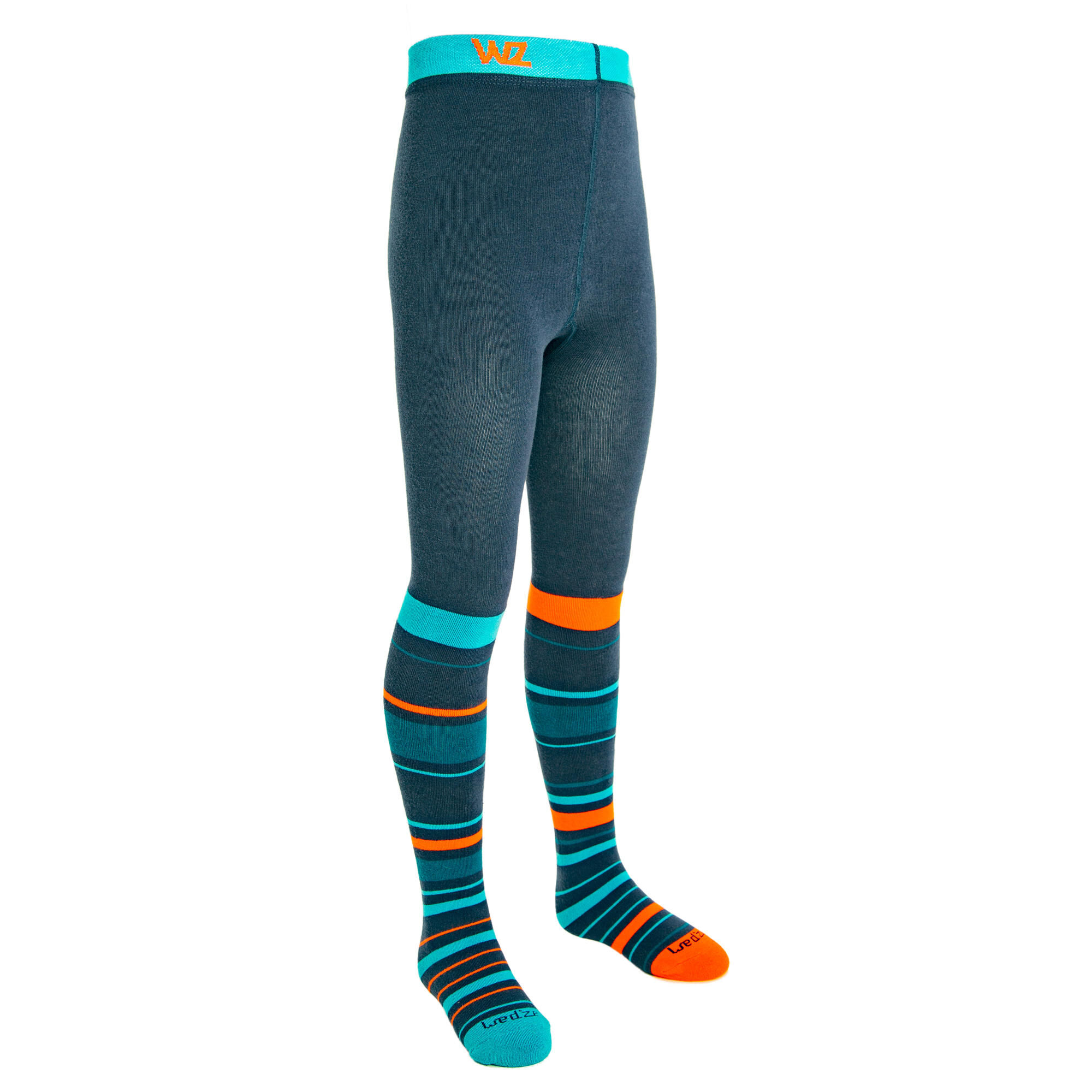 WEDZE TIGHTS – KIDS’ SKI SOCKS - BLUE ORANGE