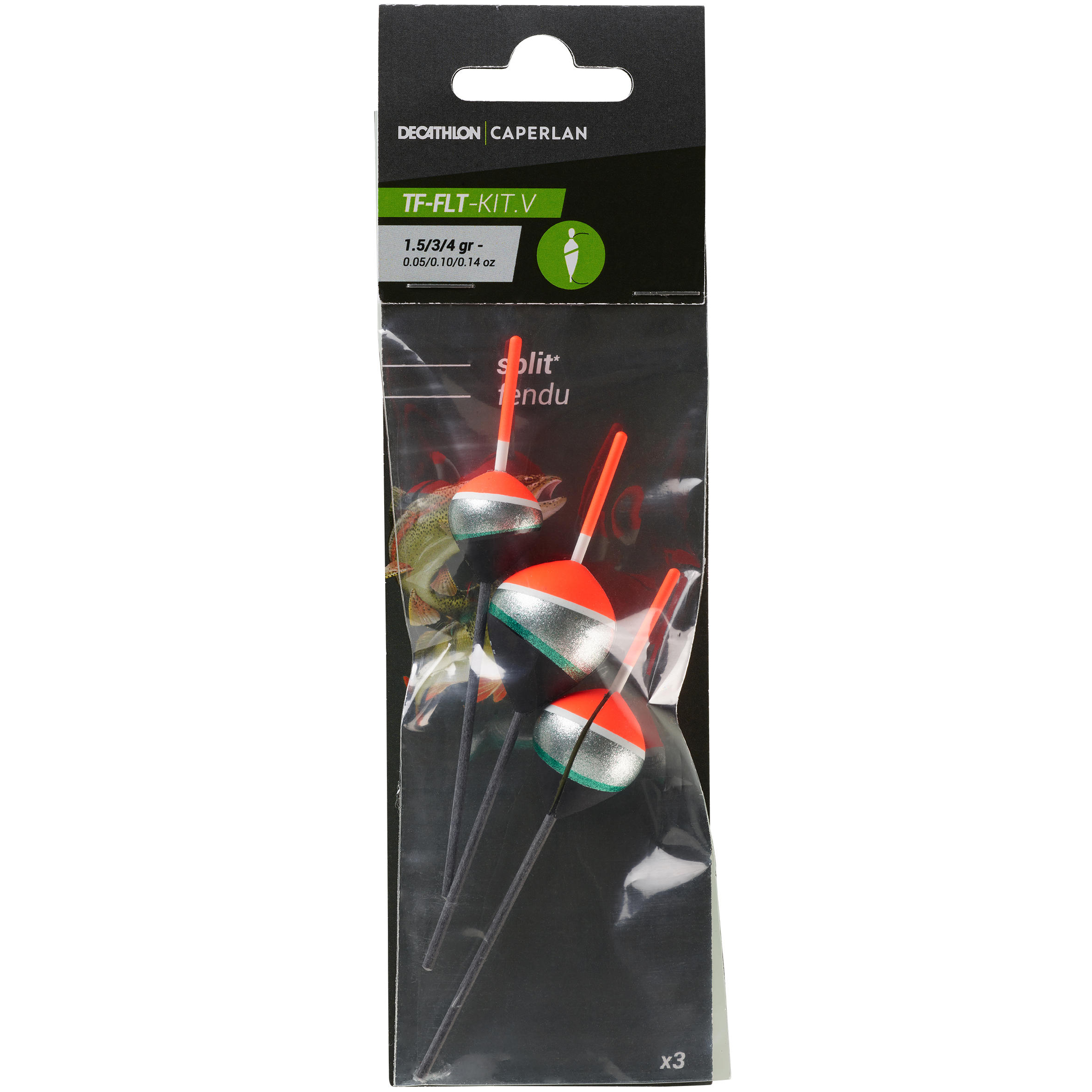 2 Flotteurs GIO' Trota 255 - 6.00 G - Pêche à La Truite - Made In Italy - Neufs