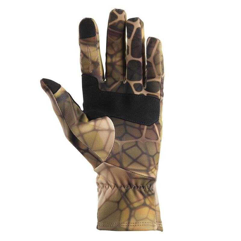 Gants chasse polyester fin - Furtiv 500 - camouflage
