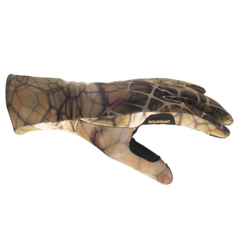 Gants chasse polyester fin - Furtiv 500 - camouflage