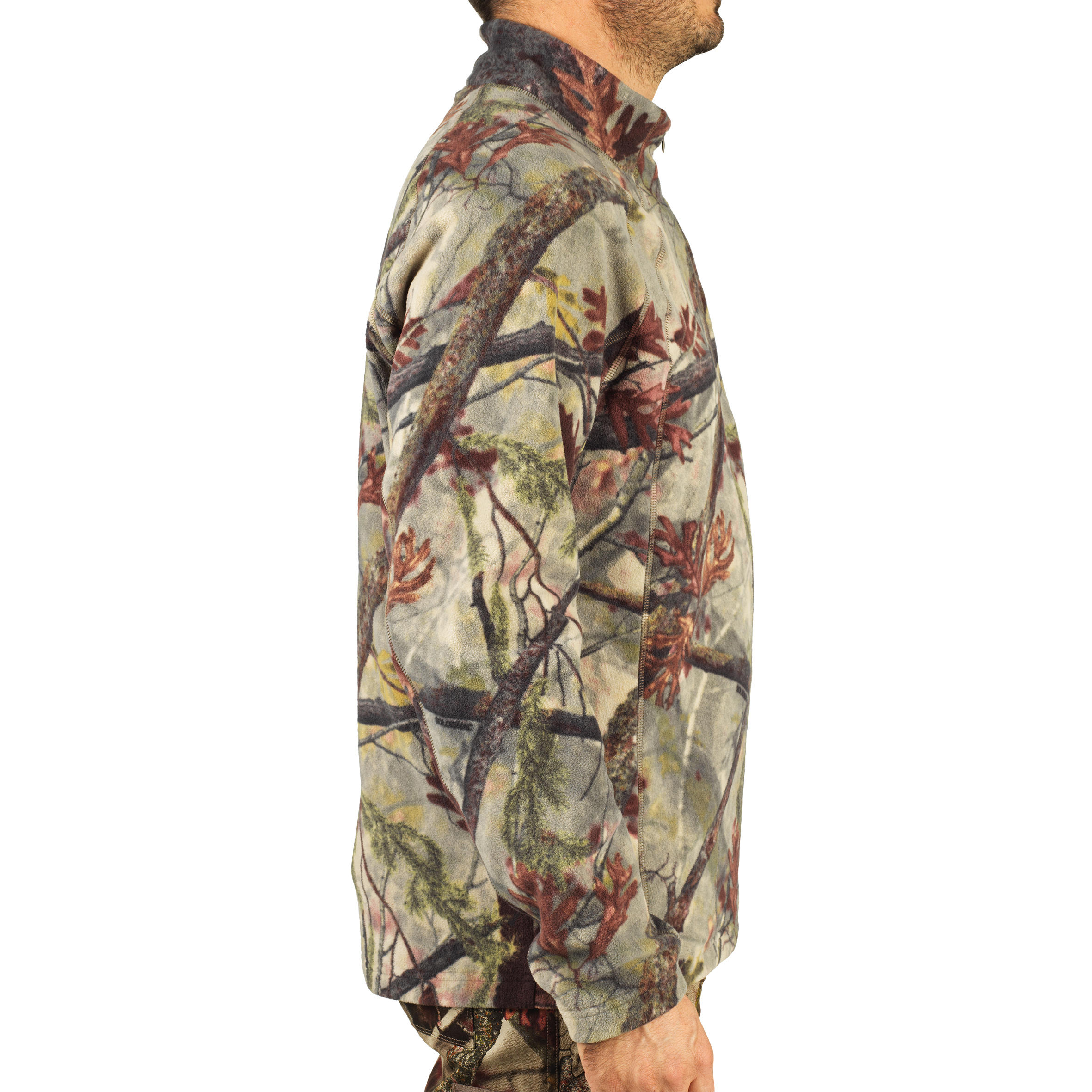 100 Silent Hunting Fleece - Woodland Camo 4/6