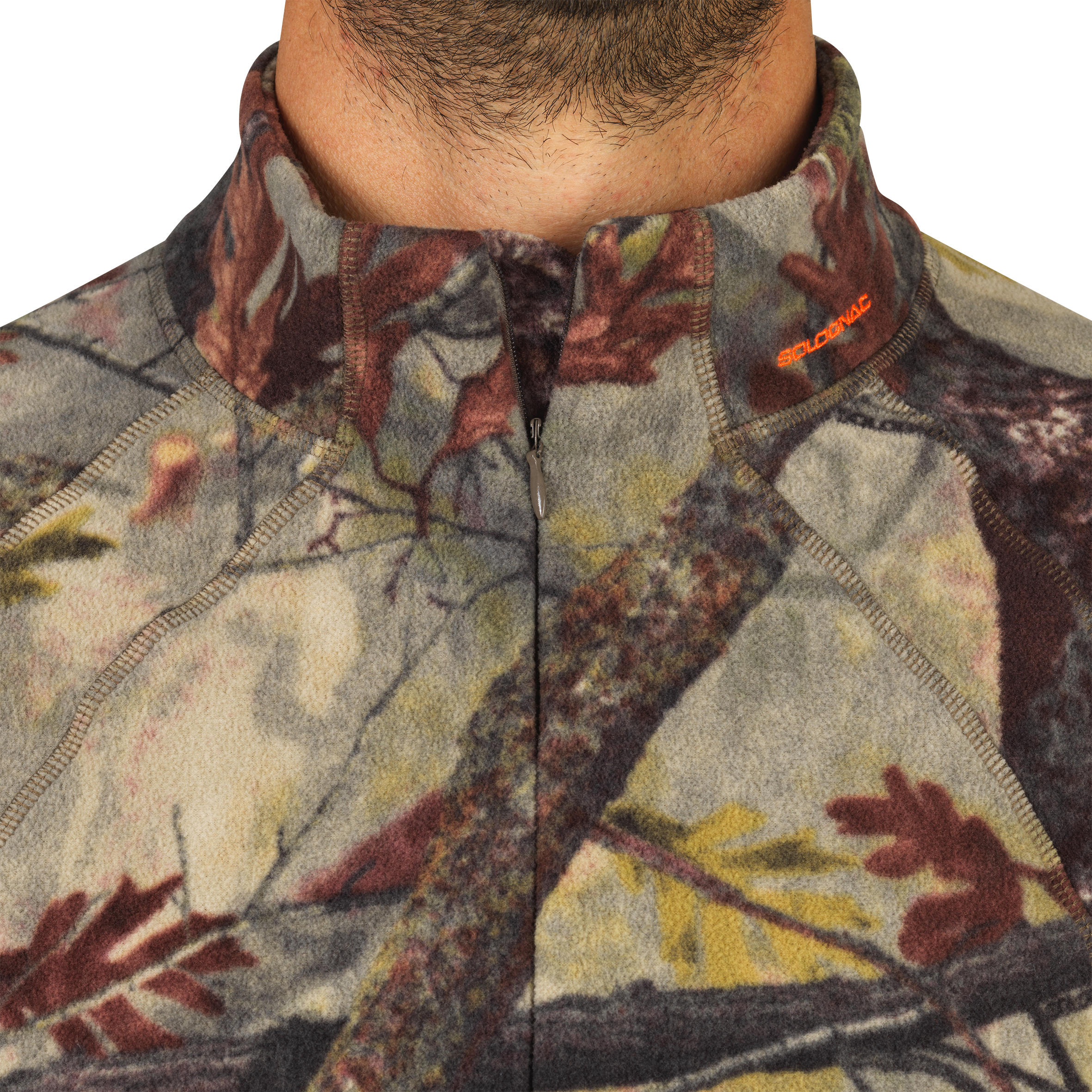 100 Silent Hunting Fleece - Woodland Camo 6/6